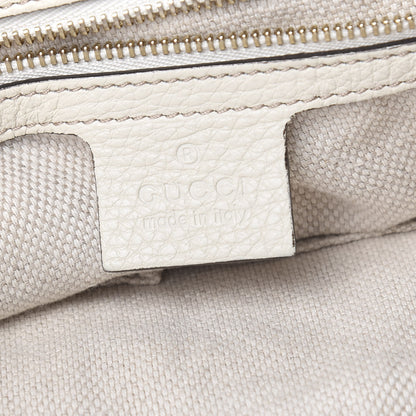 Gucci Pebbled Calfskin Medium Soho Chain Shoulder Bag Off White 5 of 9