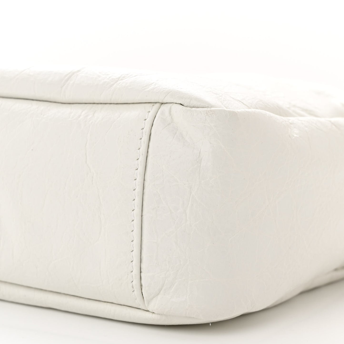 Agneau Arena XS Monaco Camera Shoulder Bag Optic White