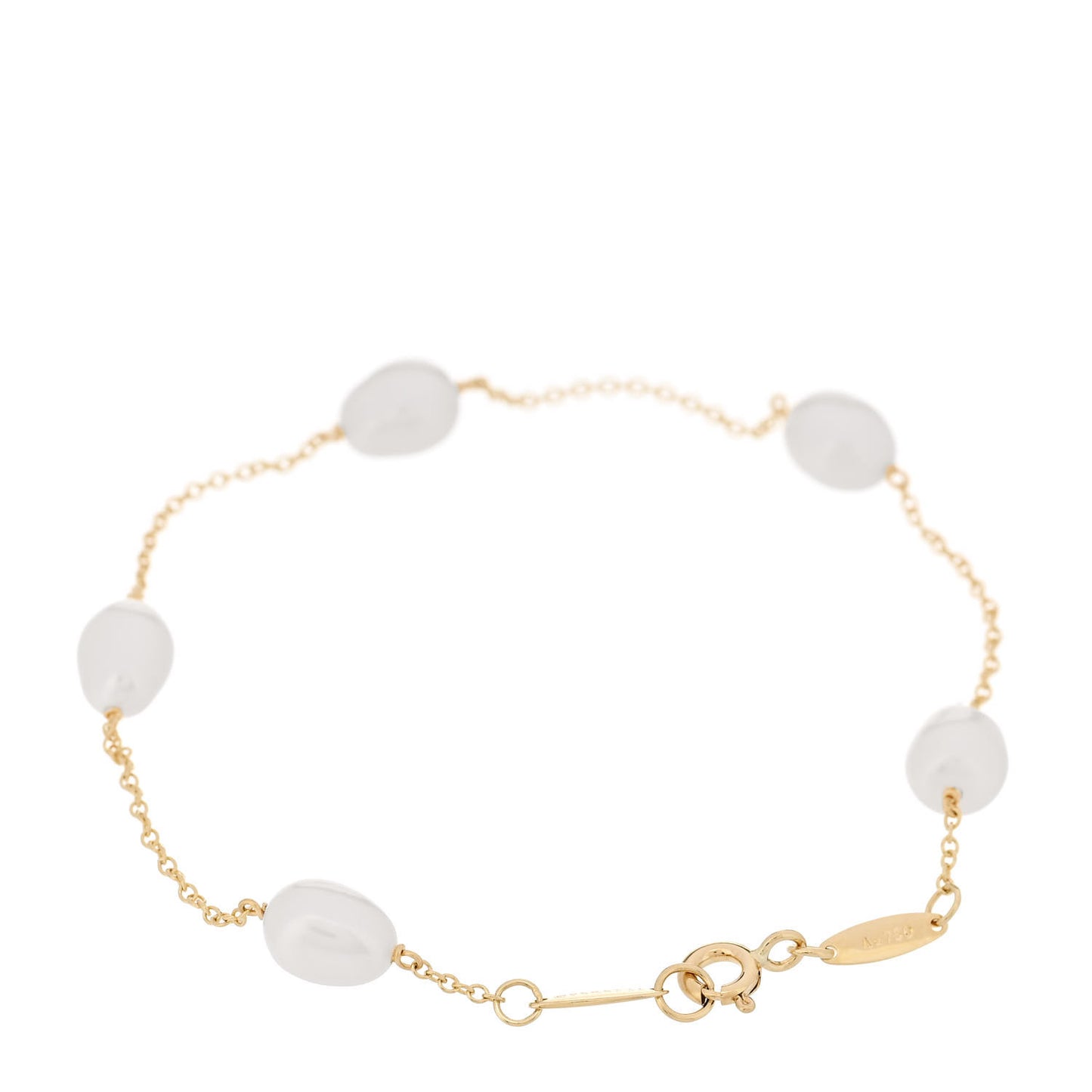 18K Yellow Gold Cultured Pearl 6-6.5mm Elsa Peretti Pearls By The Yard Bracelet