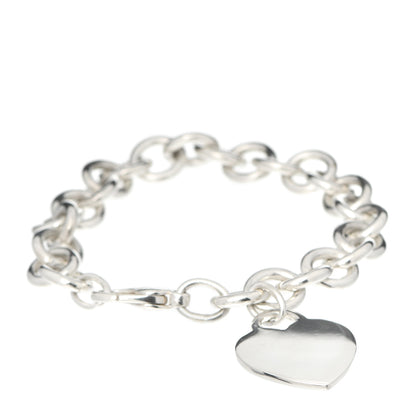 Tiffany Sterling Silver Heart Tag Charm Bracelet 1 of 5