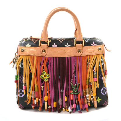 Louis Vuitton Monogram Multicolor Fringe Speedy 25 Black 1 of 9