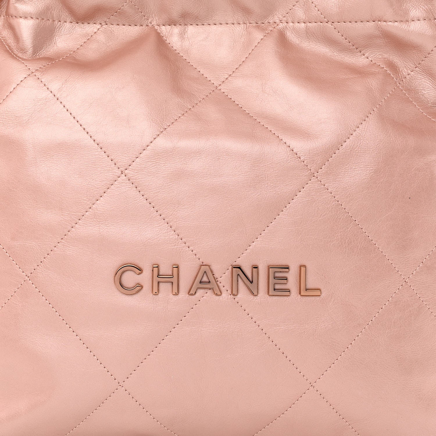 Chanel Metallic Calfskin Quilted Small Chanel 22 Pink 9 of 12