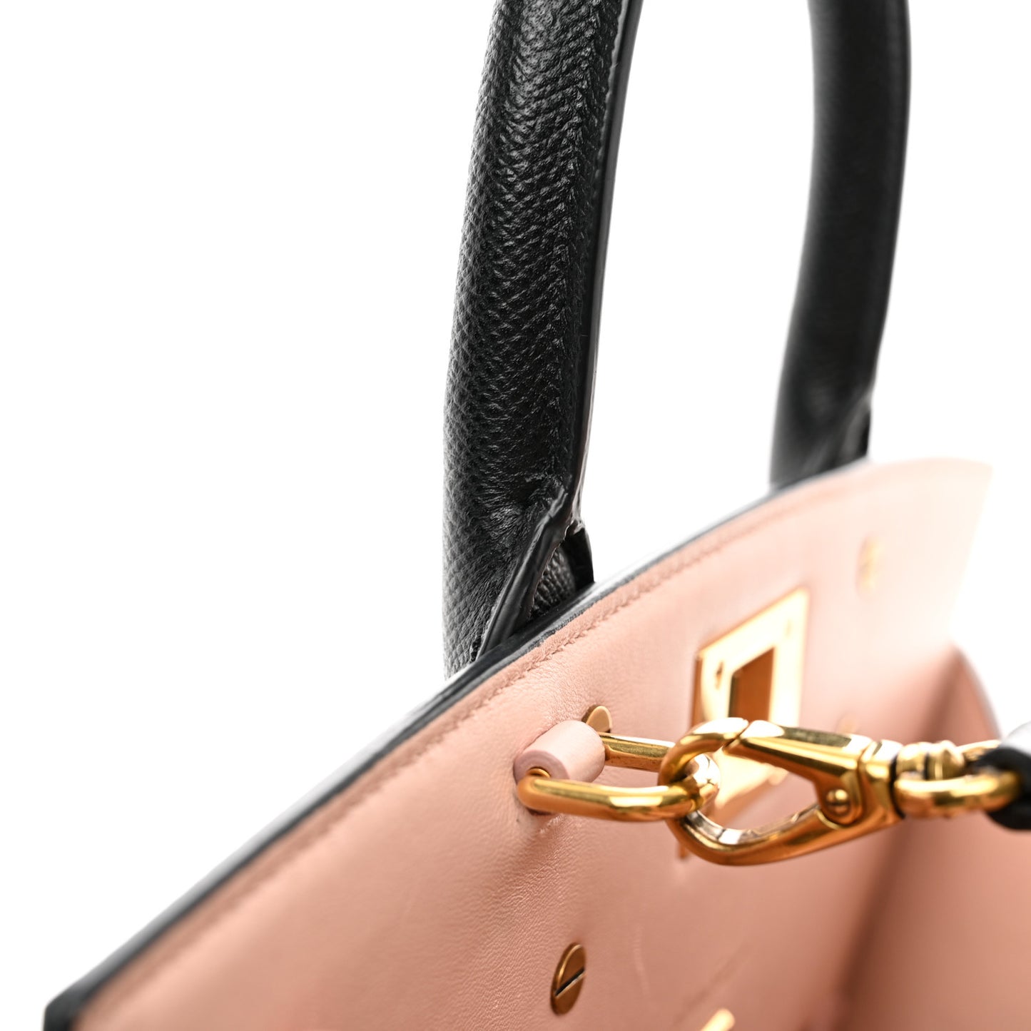 Hammered Calfskin The Studio Box Bag Black