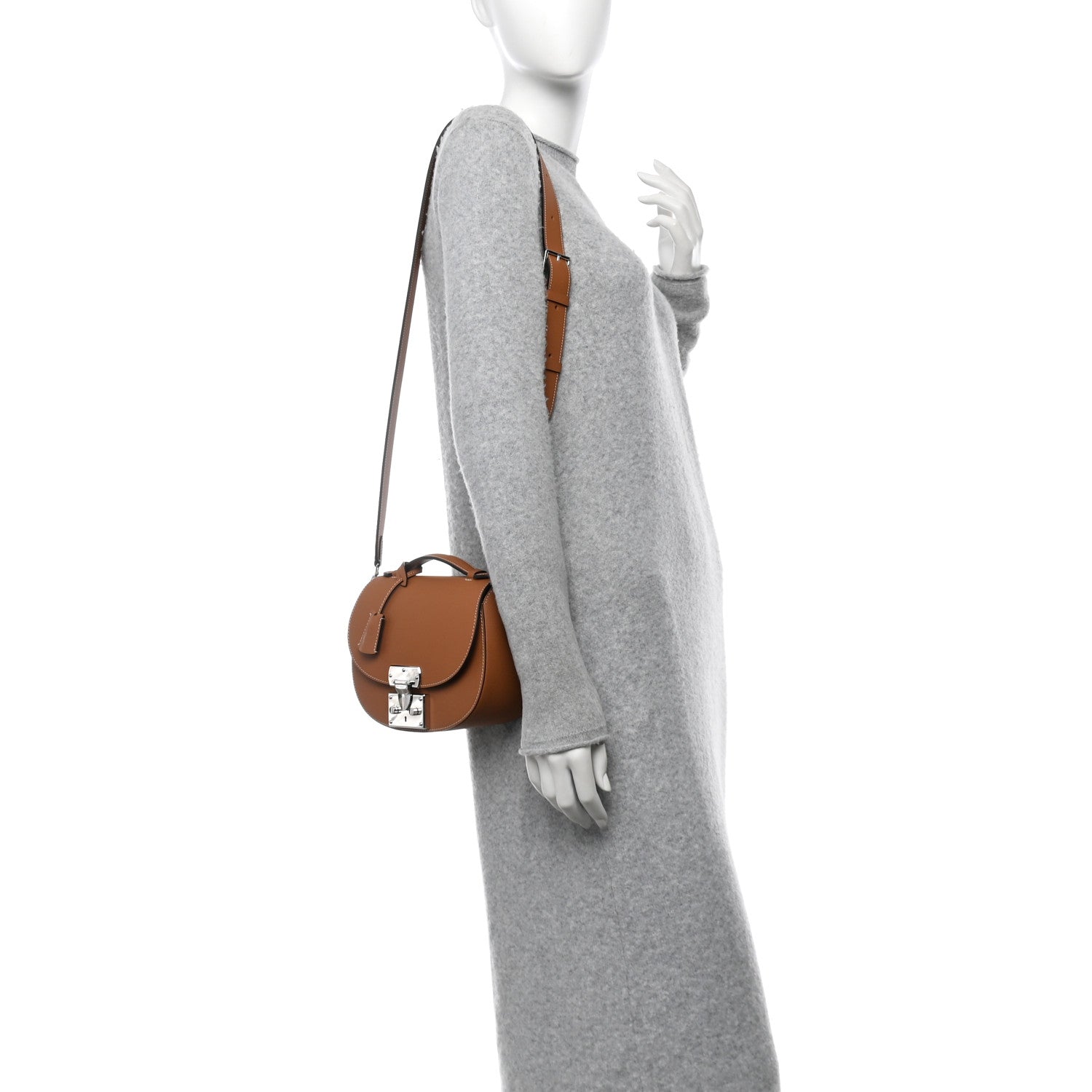 Moynat Carat Calfskin Flori PM Camel 2 of 10