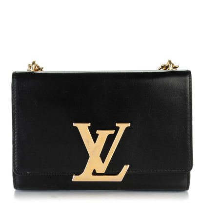 Louis Vuitton Calfskin Chain Louise MM Black 1 of 8