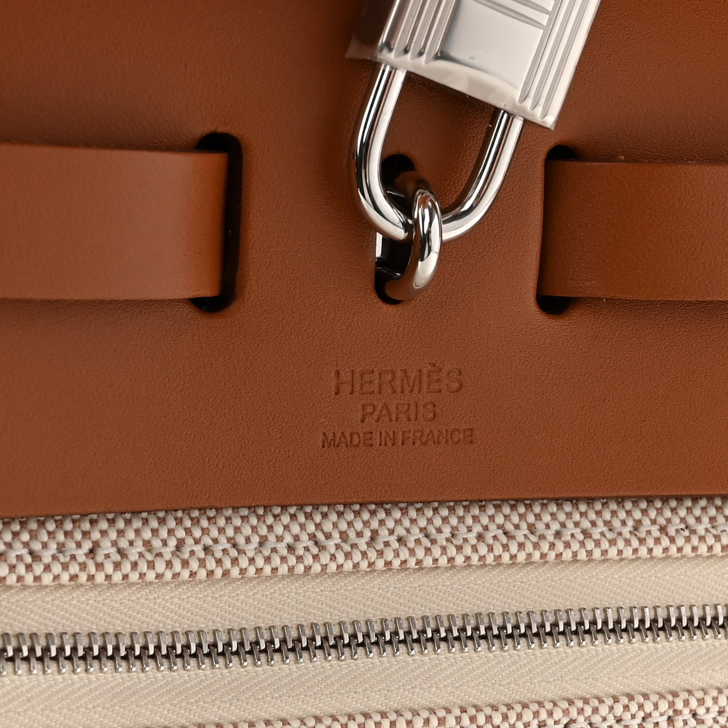 Hermes H Plume Canvas Vache Hunter Circuit 24 Herbag Zip Retourne 31 Fauve Ecru Beige 6 of 10