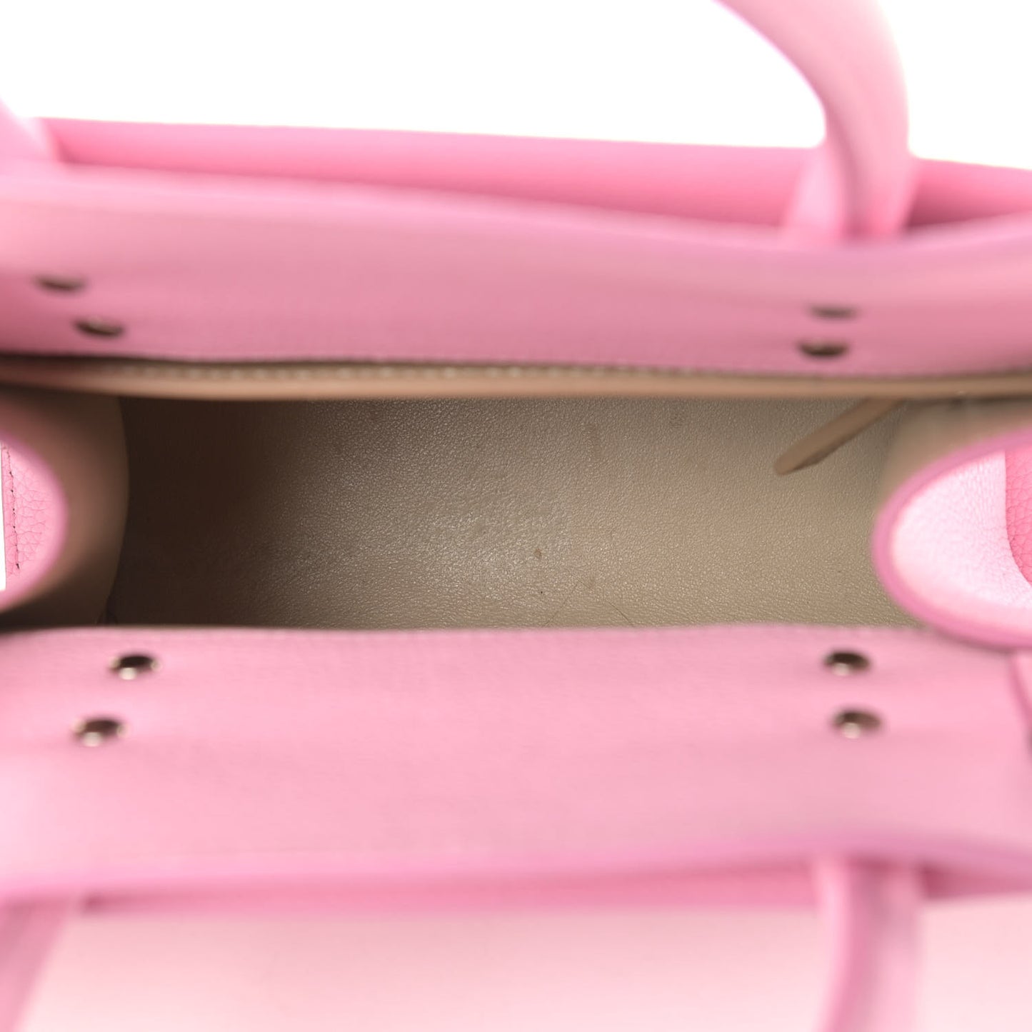 Grained Calfskin Mini Horizon Satchel Bright Pink