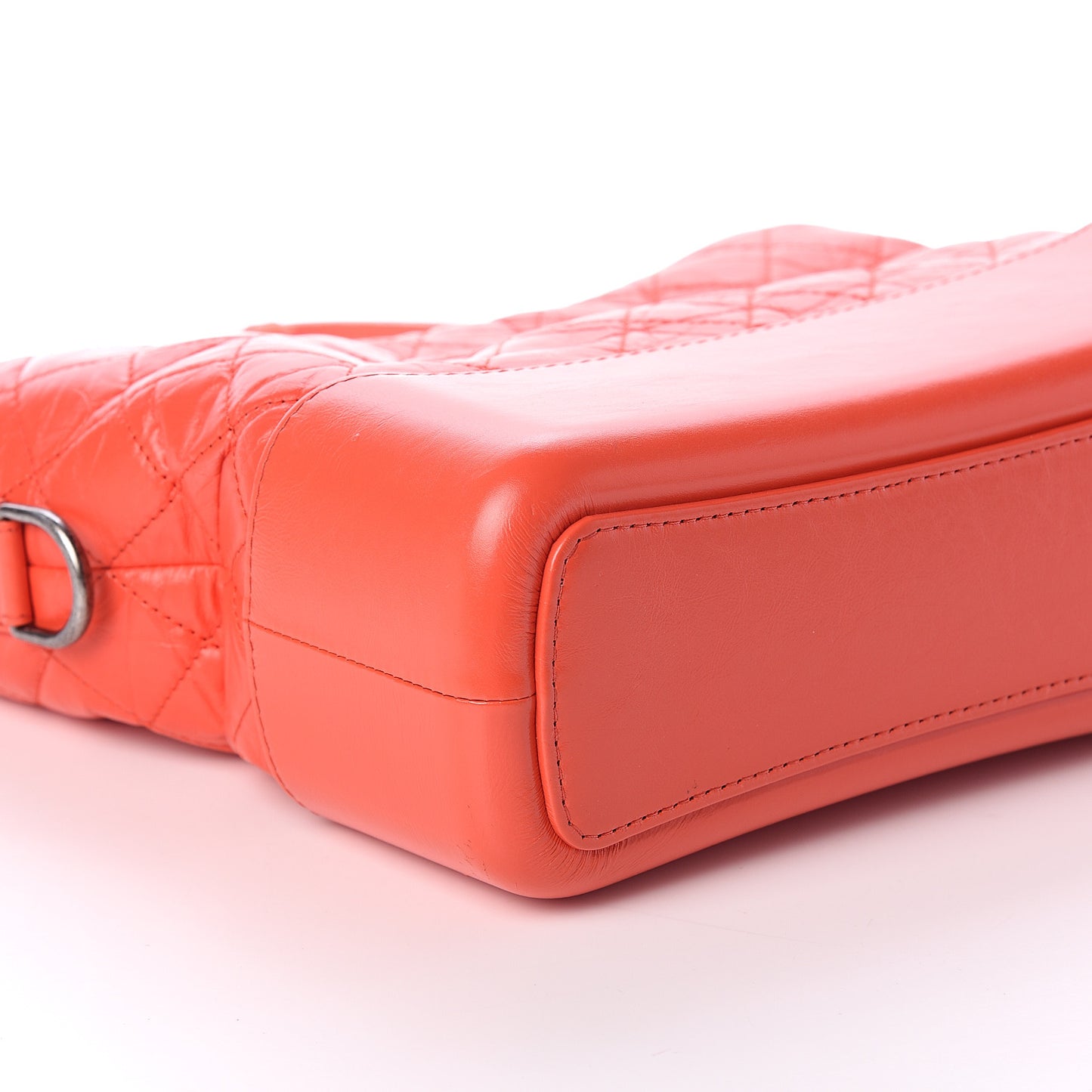 Aged Calfskin Quilted Medium Gabrielle Hobo Red