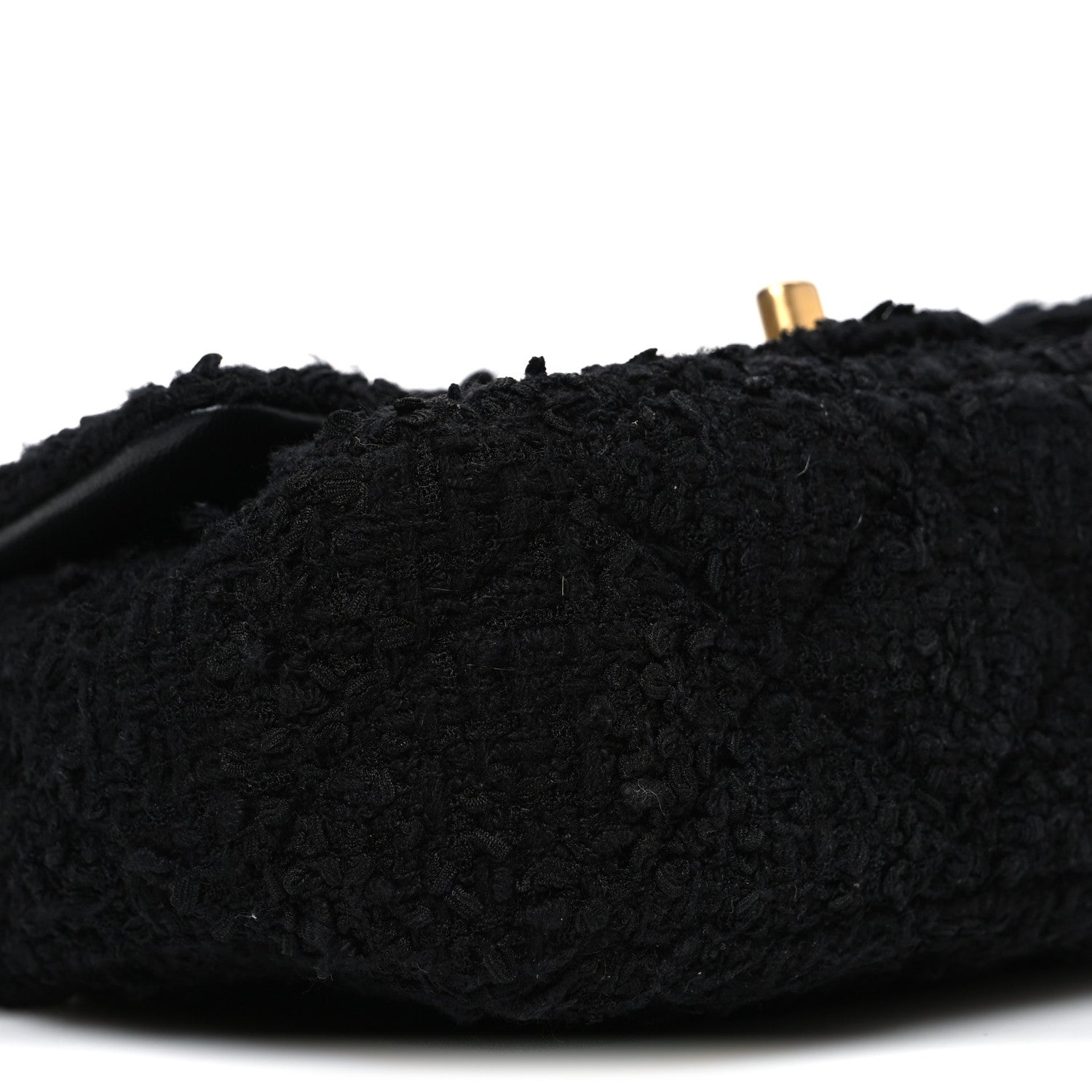 Chanel Tweed Quilted Mini Square Flap Black 9 of 10
