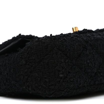 Chanel Tweed Quilted Mini Square Flap Black 9 of 10