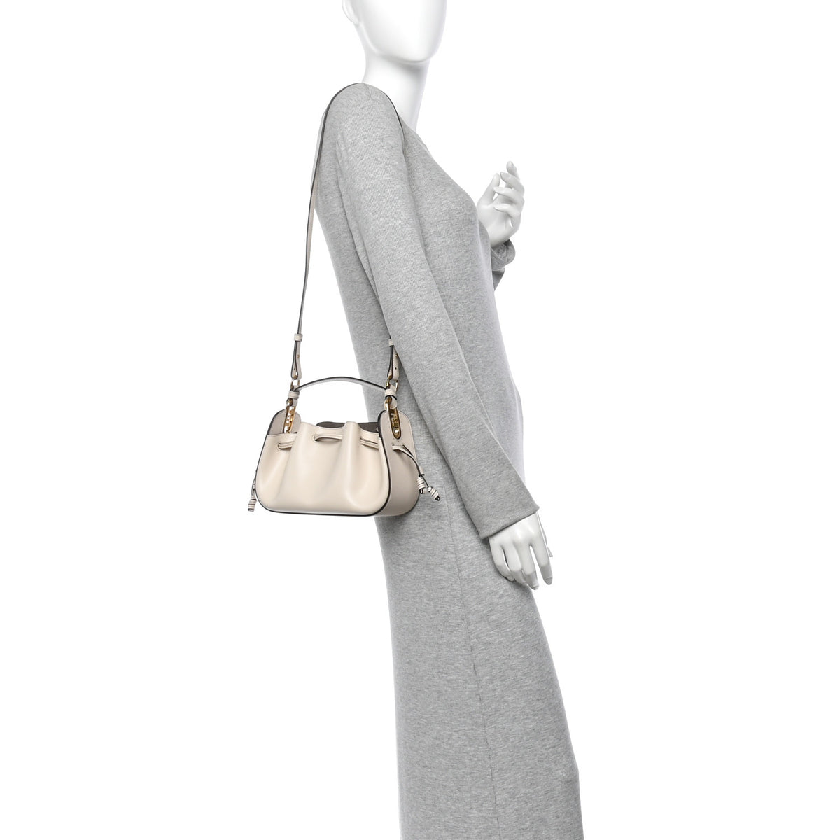 Fendi Vitello Liberty Granata Mini Pomodorino Bag Nuvola 2 of 9