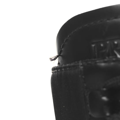 Prada Spazzolato Rois Re-Nylon Metal Triangle Logo Monolith Pouch Pocket 55mm Tall Combat Boots 39.5 Black 9 of 9