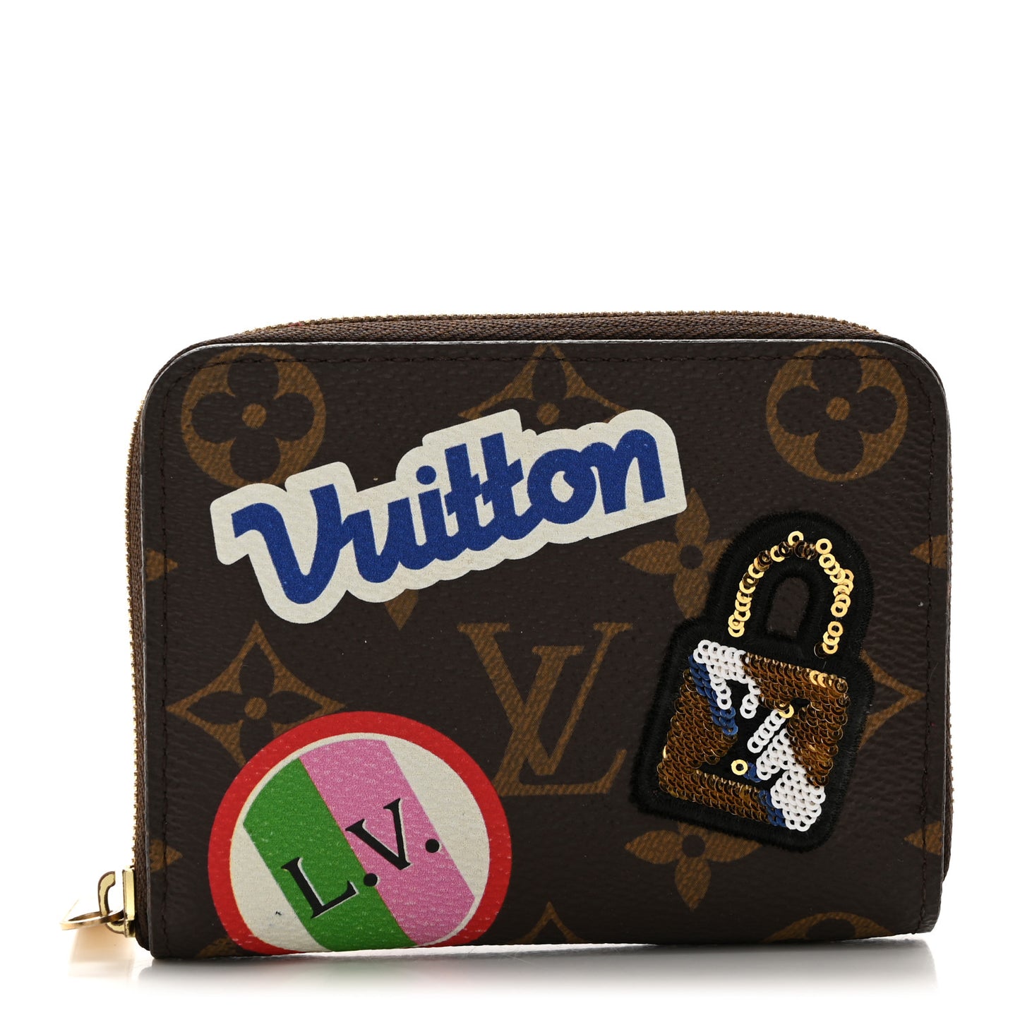Monogram Travel Stickers Zippy Coin Purse