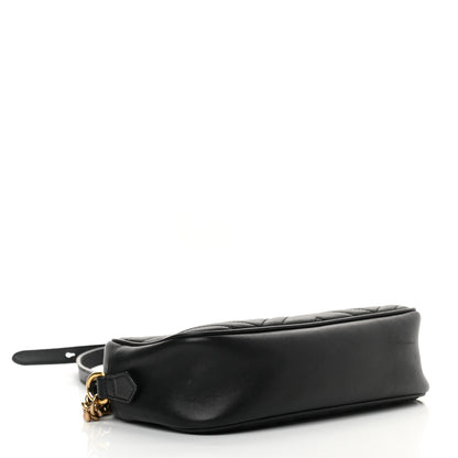 Gucci Calfskin Matelasse Small GG Marmont Chain Shoulder Bag Black 5 of 16