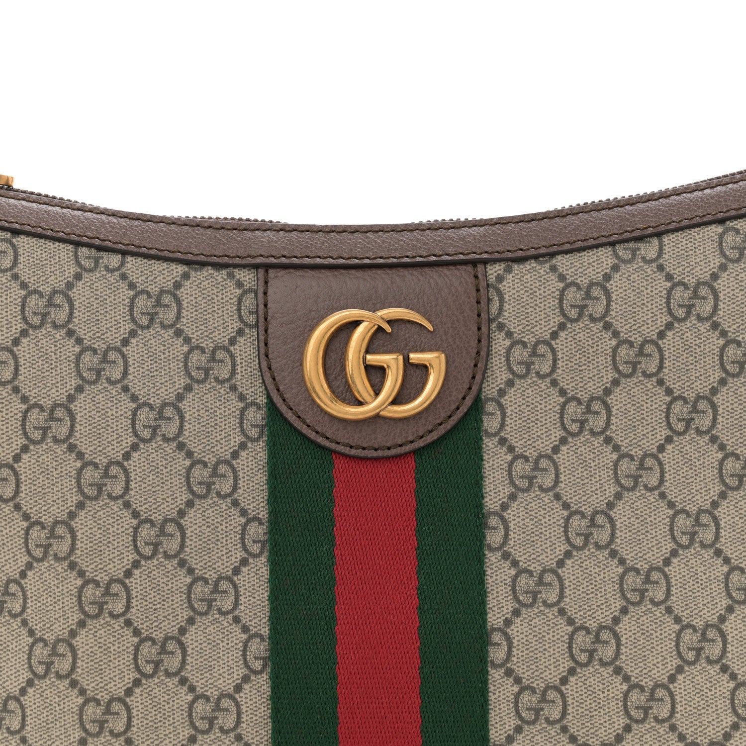 Gucci GG Supreme Monogram Web Small Ophidia Half Moon Hobo Brown 8 of 10