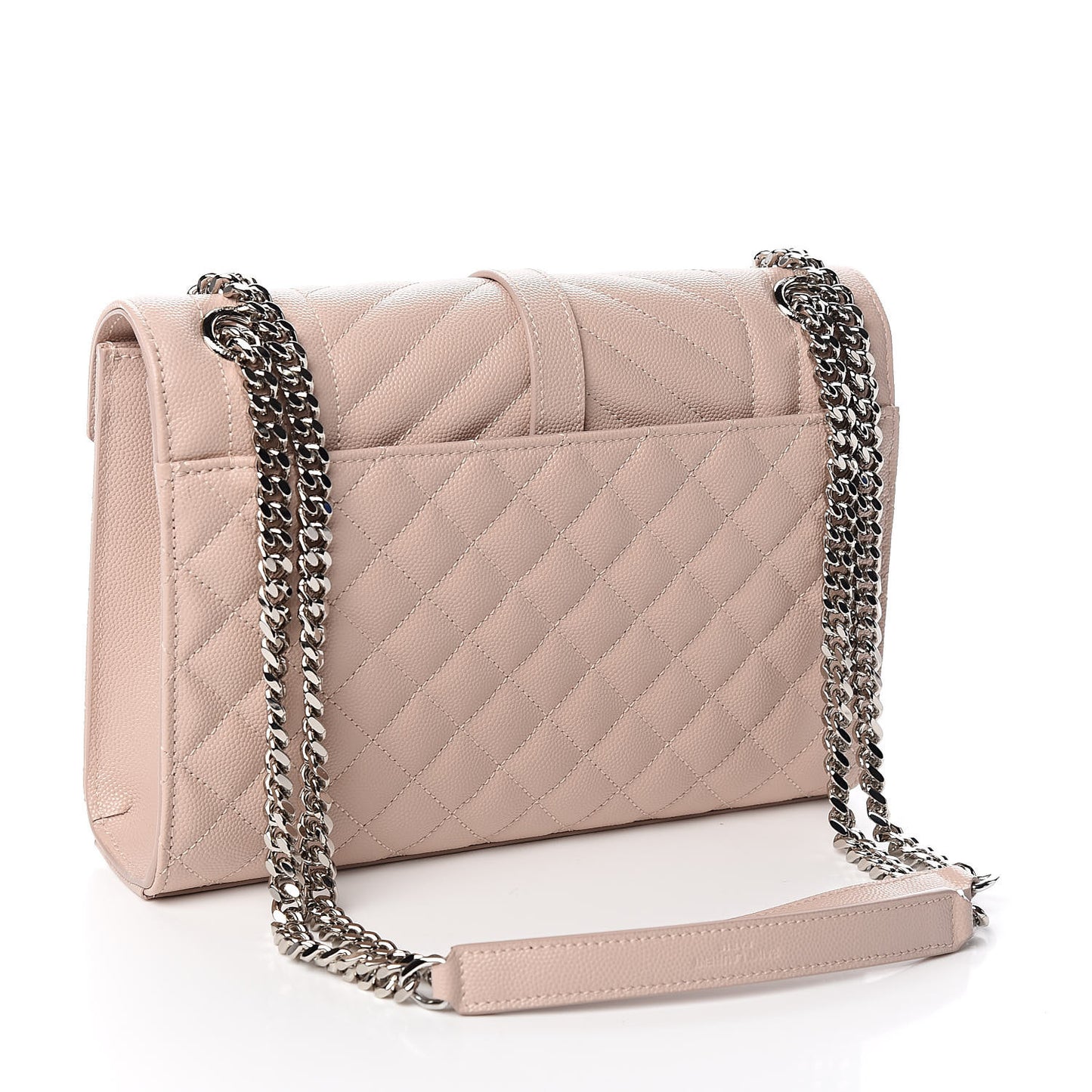 Grain De Poudre Textured Mixed Matelasse Medium Triquilt Monogram Satchel Marble Pink