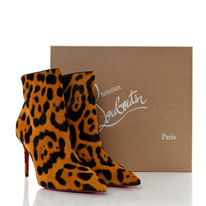Christian Louboutin Pony Hair Leopard Print So Kate Booty 85 Ankle Boots 39.5 10 of 10