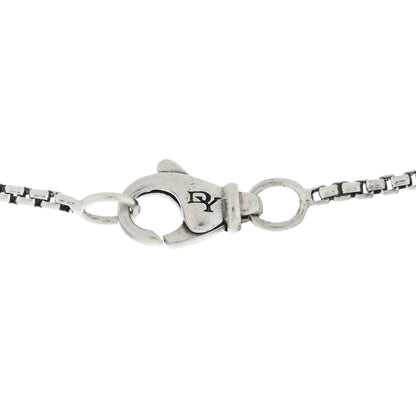 David Yurman Sterling Silver Diamond Prasiolite 7mm Petite Albion Pendant Necklace 4 of 4