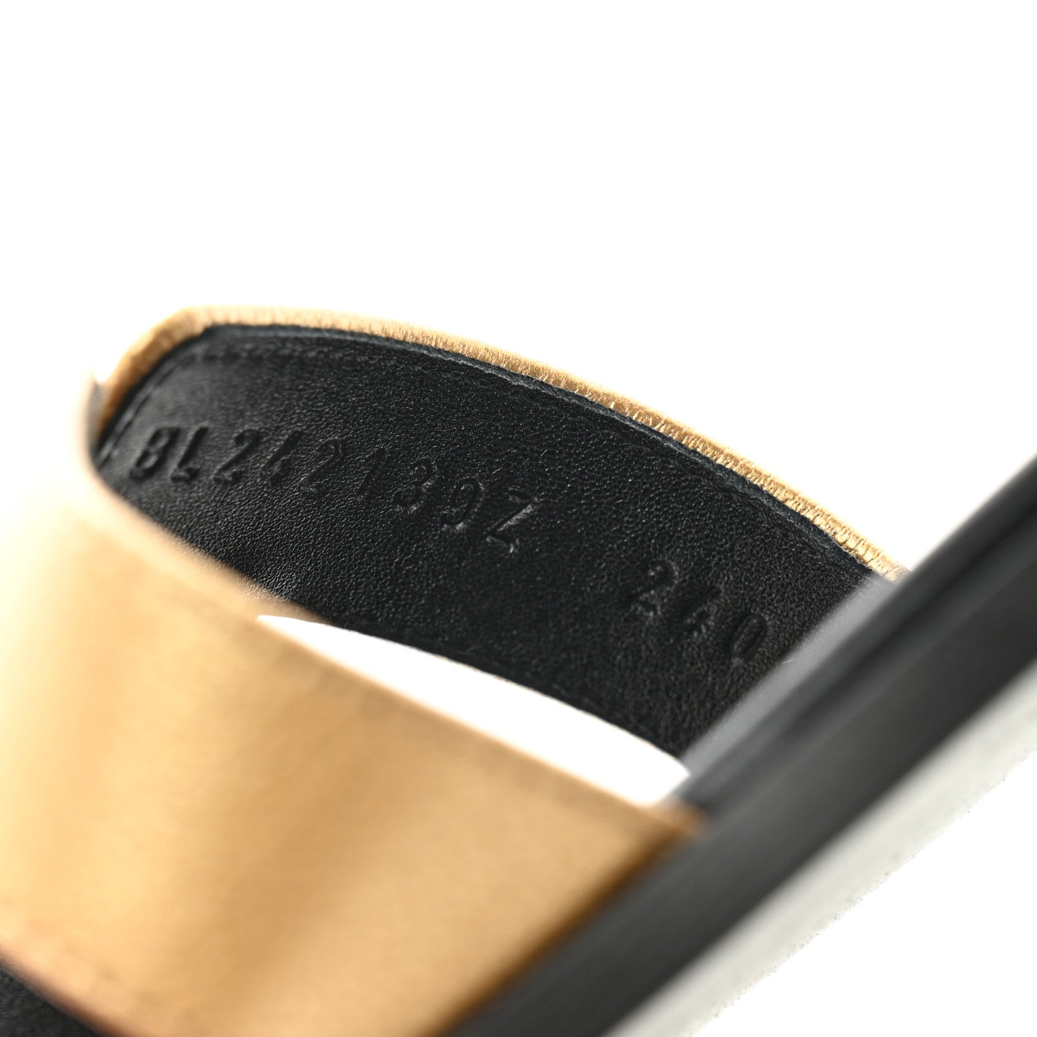 Hermes Metallic Chevre Oran Sandals 37.5 Dore 8 of 10