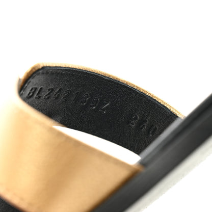 Hermes Metallic Chevre Oran Sandals 37.5 Dore 8 of 10