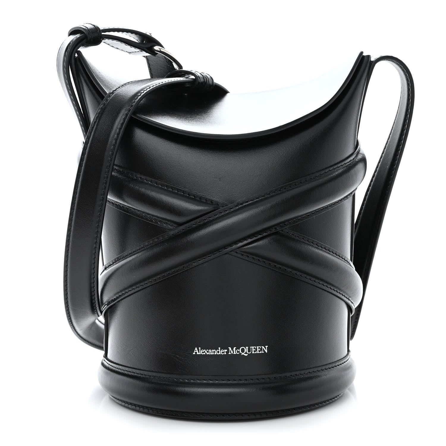 Alexander McQueen Calfskin The Curve Small Shoulder Bag Black 1 of 10