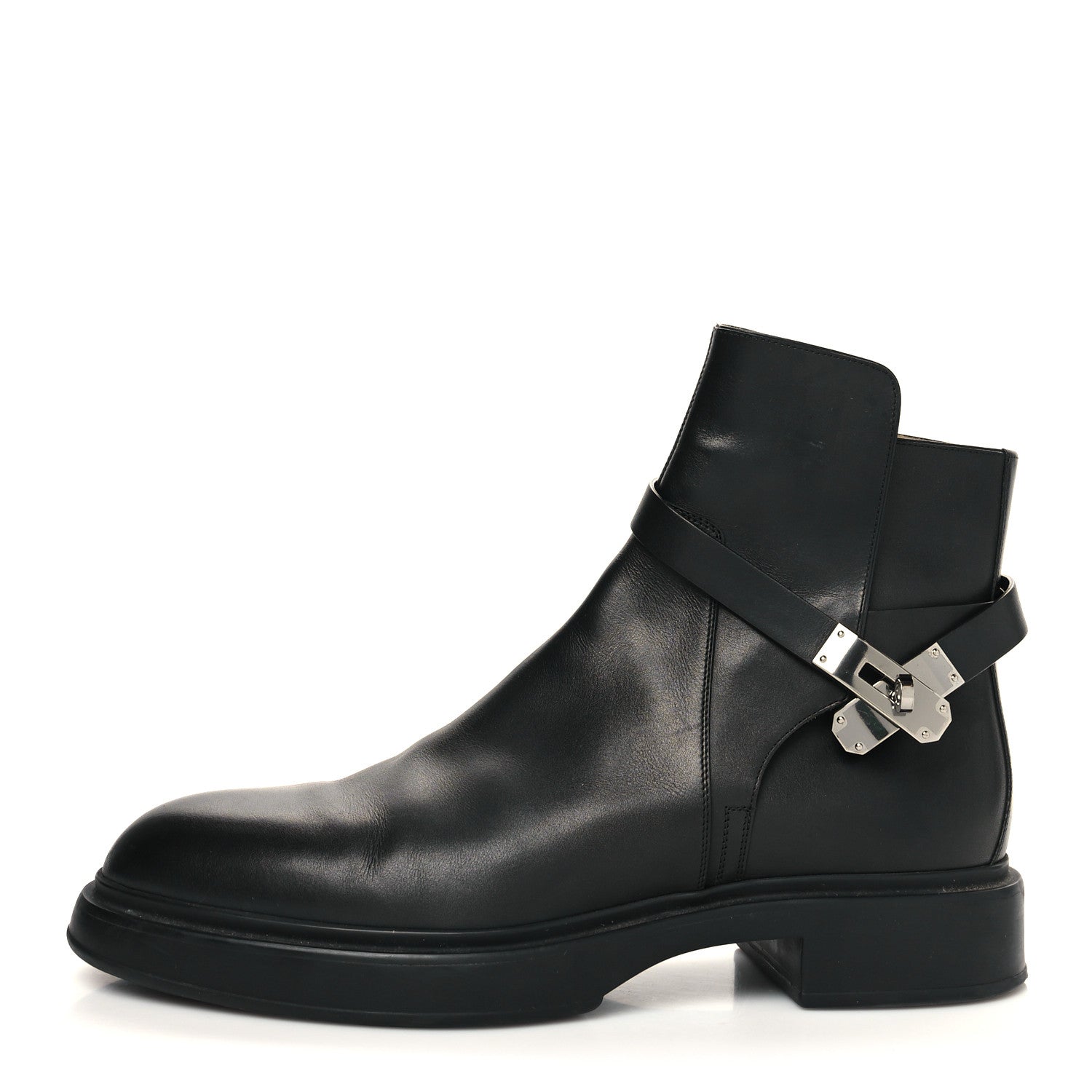 Hermes Calfskin Mens Veo Ankle Boots 43.5 Black 1 of 9