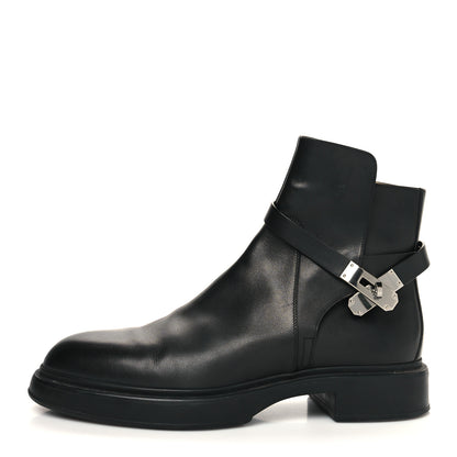 Hermes Calfskin Mens Veo Ankle Boots 43.5 Black 1 of 9