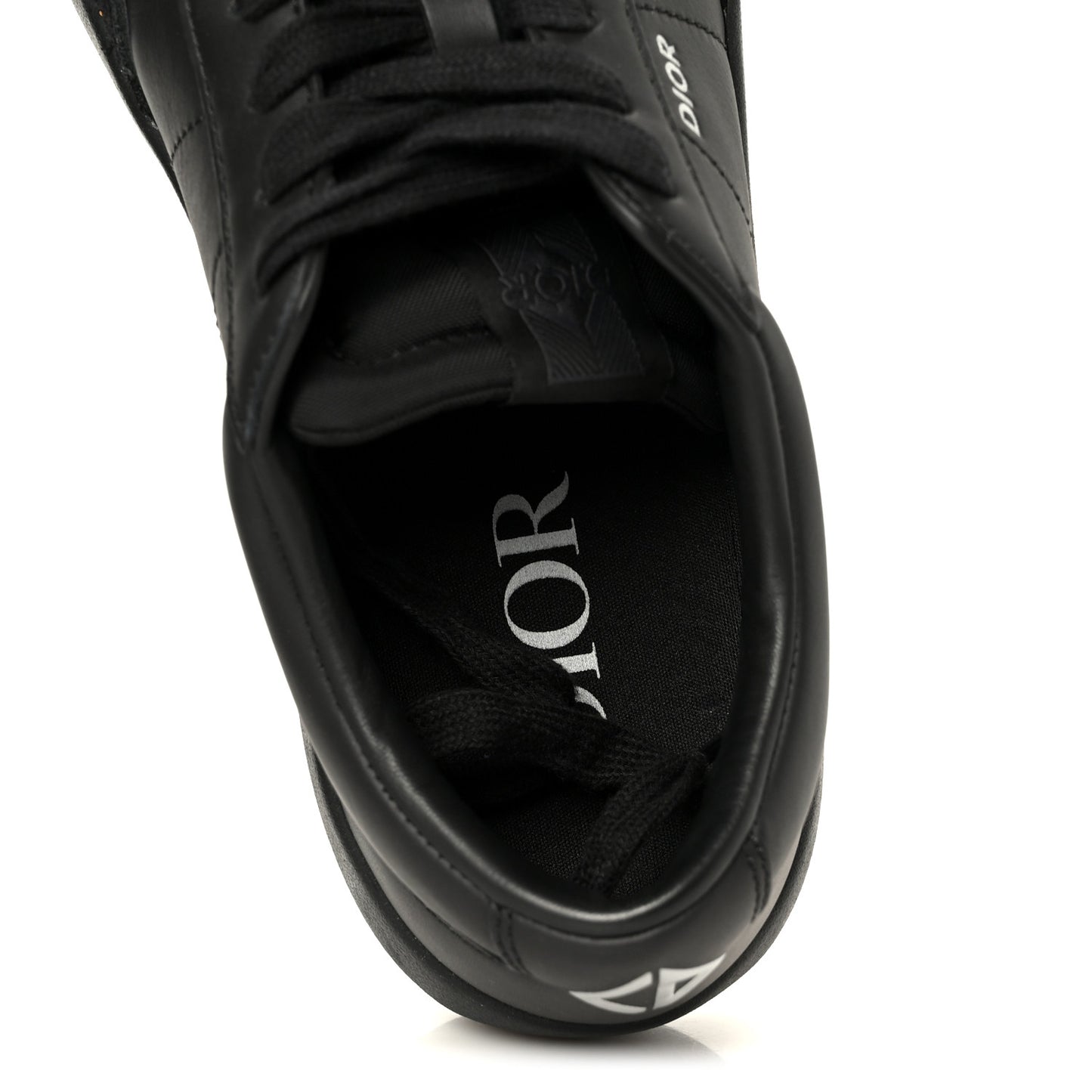 Smooth Calfskin Suede Mens B101 Low Top Sneakers 42.5 Black