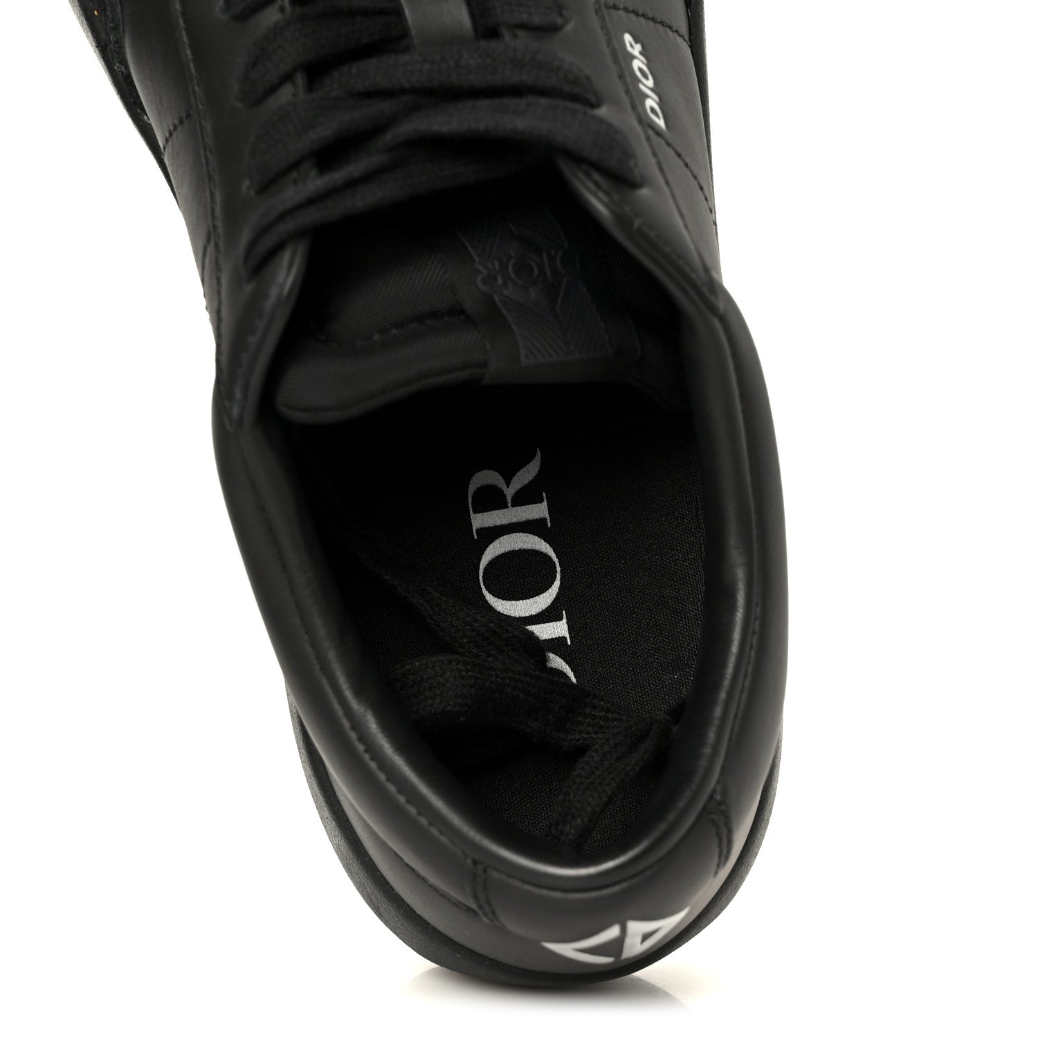 Christian Dior Smooth Calfskin Suede Mens B101 Low Top Sneakers 42.5 Black 7 of 11
