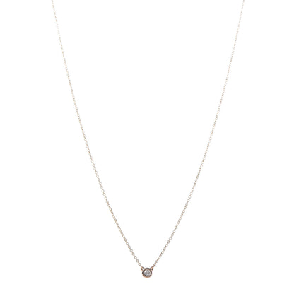 Tiffany 18K Rose Gold Diamond .07ct Elsa Peretti Diamonds by the Yard Pendant Necklace 1 of 8