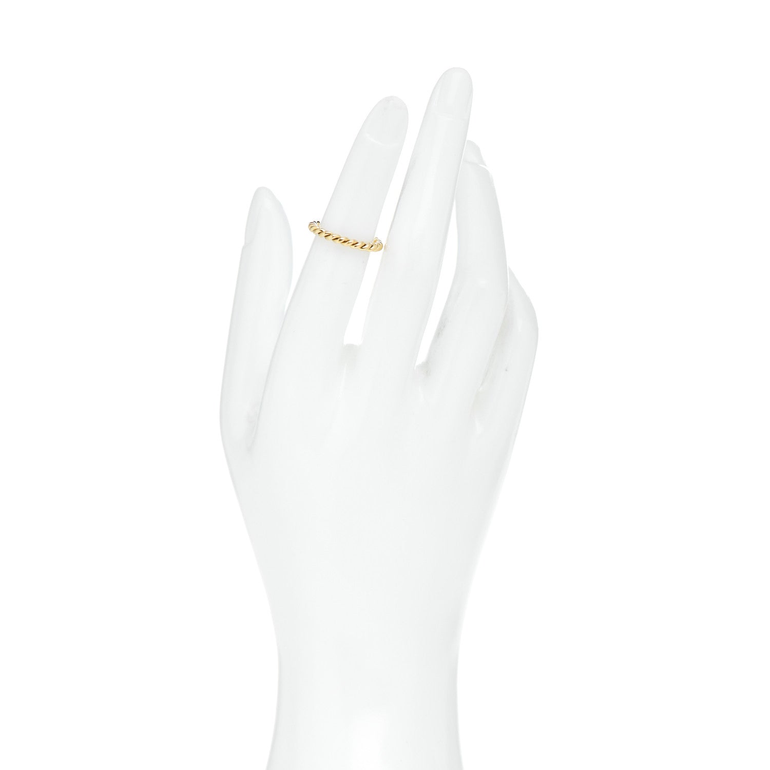 Tiffany 18K Yellow Gold Narrow Twist Ring 48 4.5 2 of 4