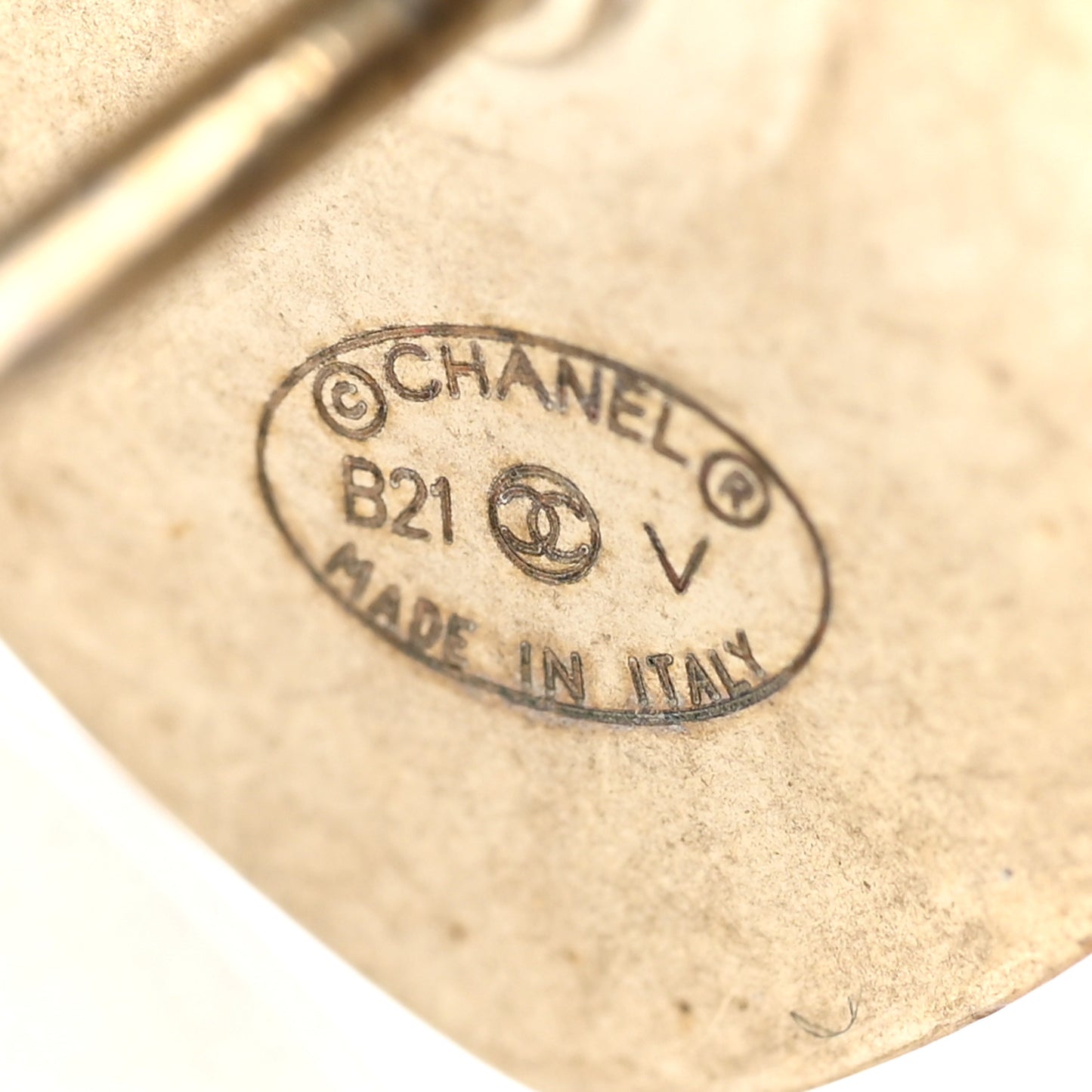 Metal Strass Crystal Quilted CC Heart Scissors Perfume Brooch Set Gold