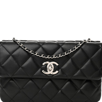 Chanel Lambskin Quilted Double Sided Clutch With Chain Black 10 of 12