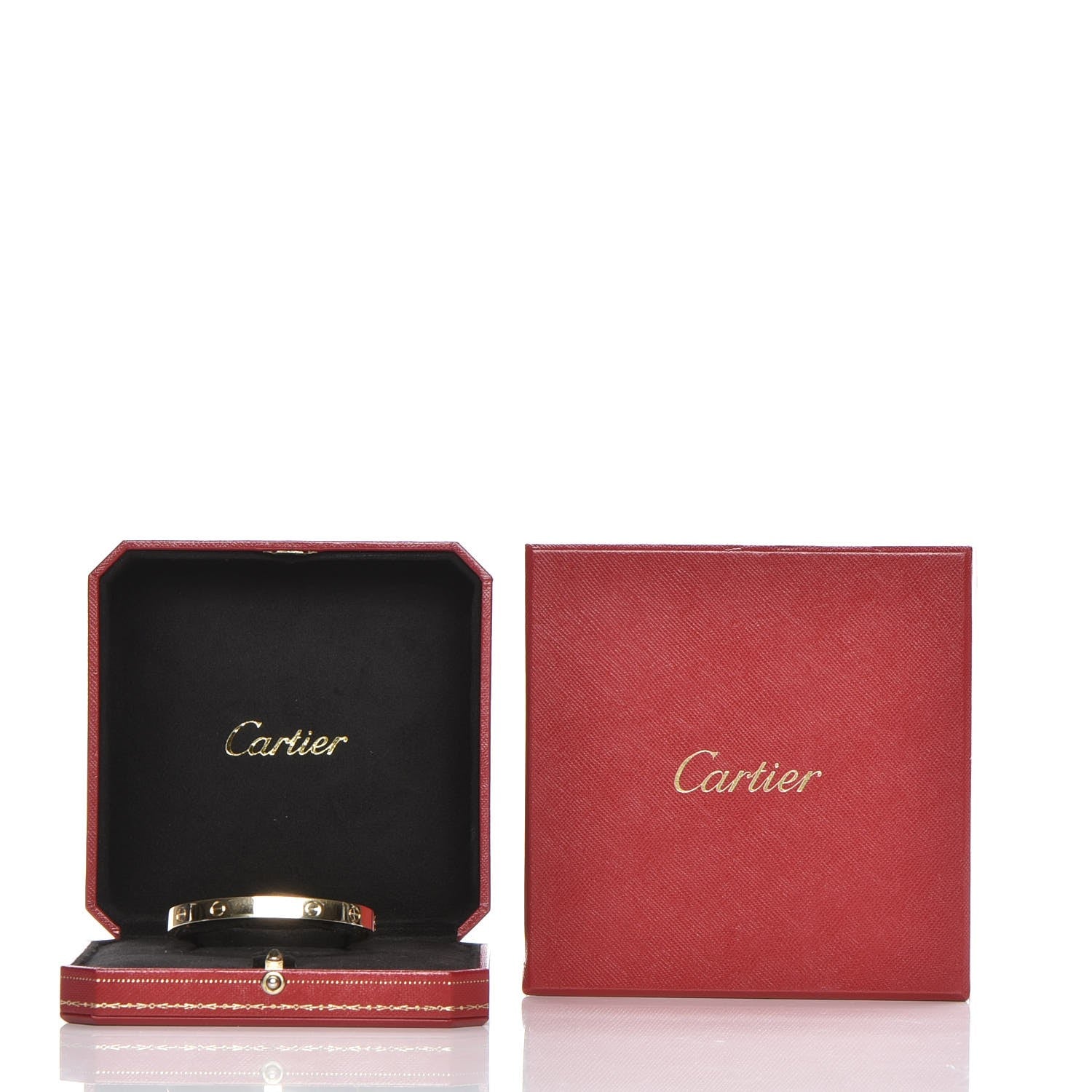 Cartier 18K Yellow Gold LOVE Cuff Bracelet 17 8 of 8