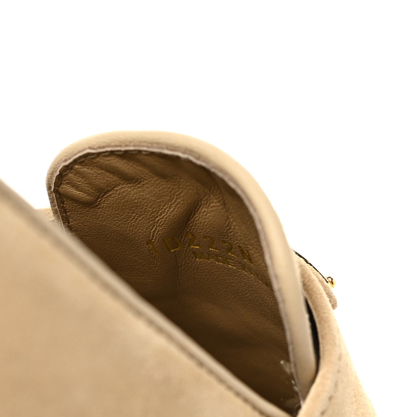 Vitello Scamosciato Metal Triangle Logo Saint Tropez 25mm Loafers 40 Ecru