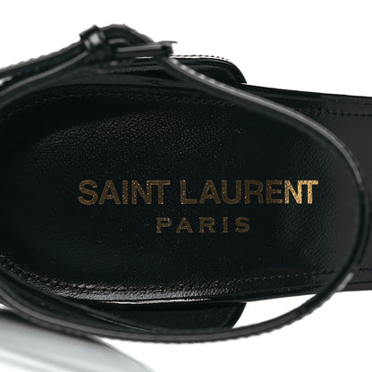 Saint Laurent Patent Calfskin Opyum 110 Sandals 38 Black 8 of 10