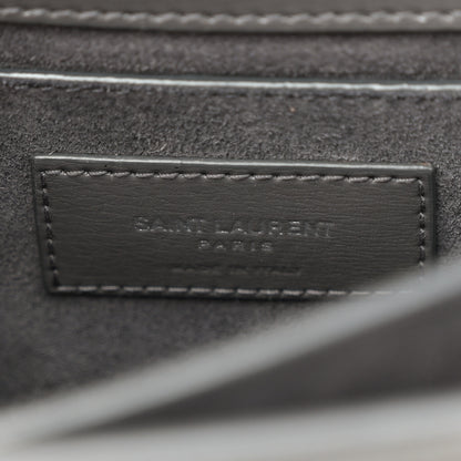 Saint Laurent Smooth Calfskin Medium Monogram Sunset Satchel Asphalt 7 of 13