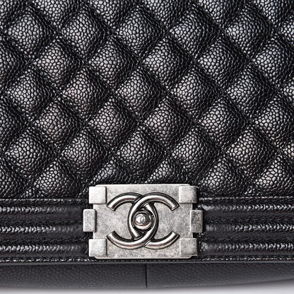 Chanel Caviar Quilted New Medium Boy Flap Black 10 of 13