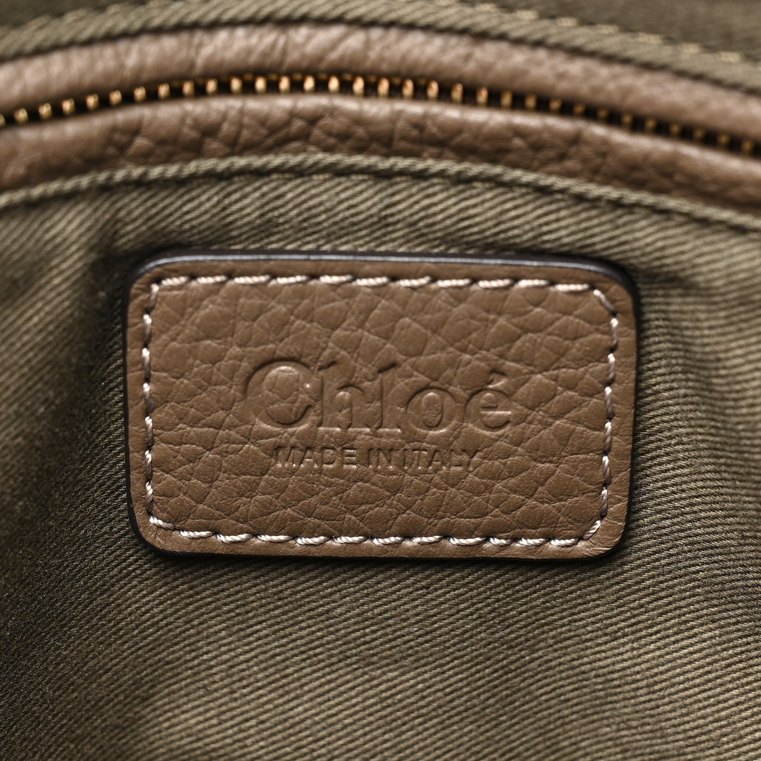 Chloe Calfskin Medium Marcie Satchel Army Green 6 of 9