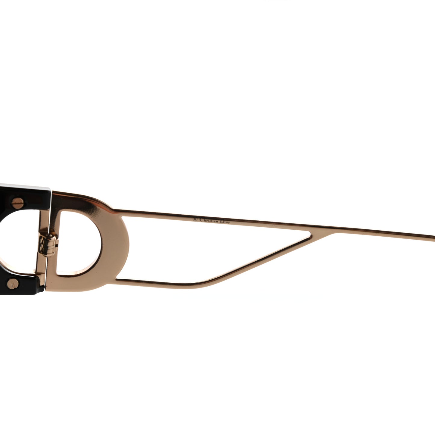 Rectangular 30 Montaigne 1 Sunglasses Black Gold