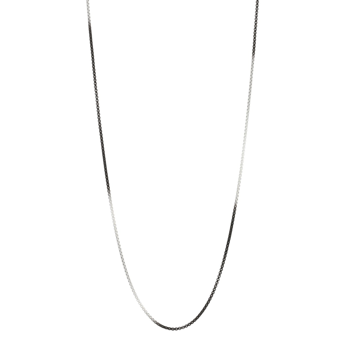 Stainless Steel 14K Yellow Gold Bel Aire Ombre Chain Necklace Black White