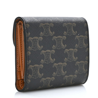 Celine Triomphe Canvas Small Triomphe Wallet Tan 3 of 8