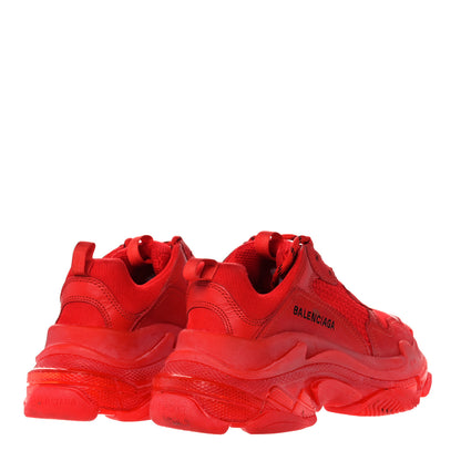 Balenciaga Fabric Mesh Clear Sole Womens Triple S Sneakers 39 Rouge Vif 4 of 15