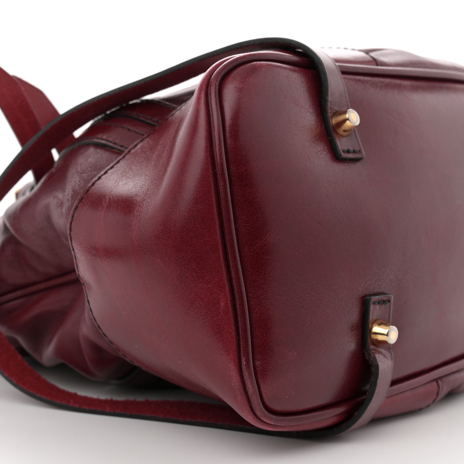 Burberry Lambskin Whipstitch Medium Tote Burgundy 8 of 15