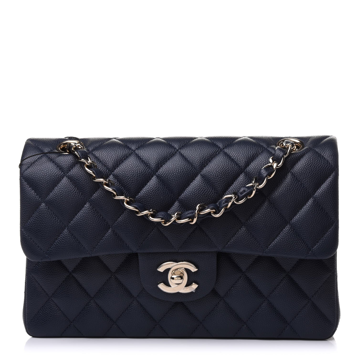 Chanel Caviar Quilted Small Double Flap Navy 1 of 12