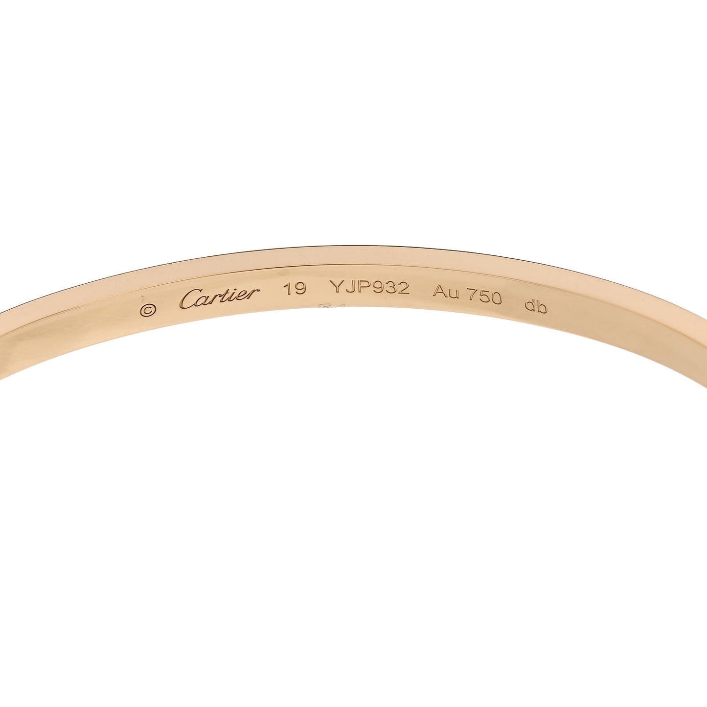 18K Yellow Gold Small LOVE Bracelet 19