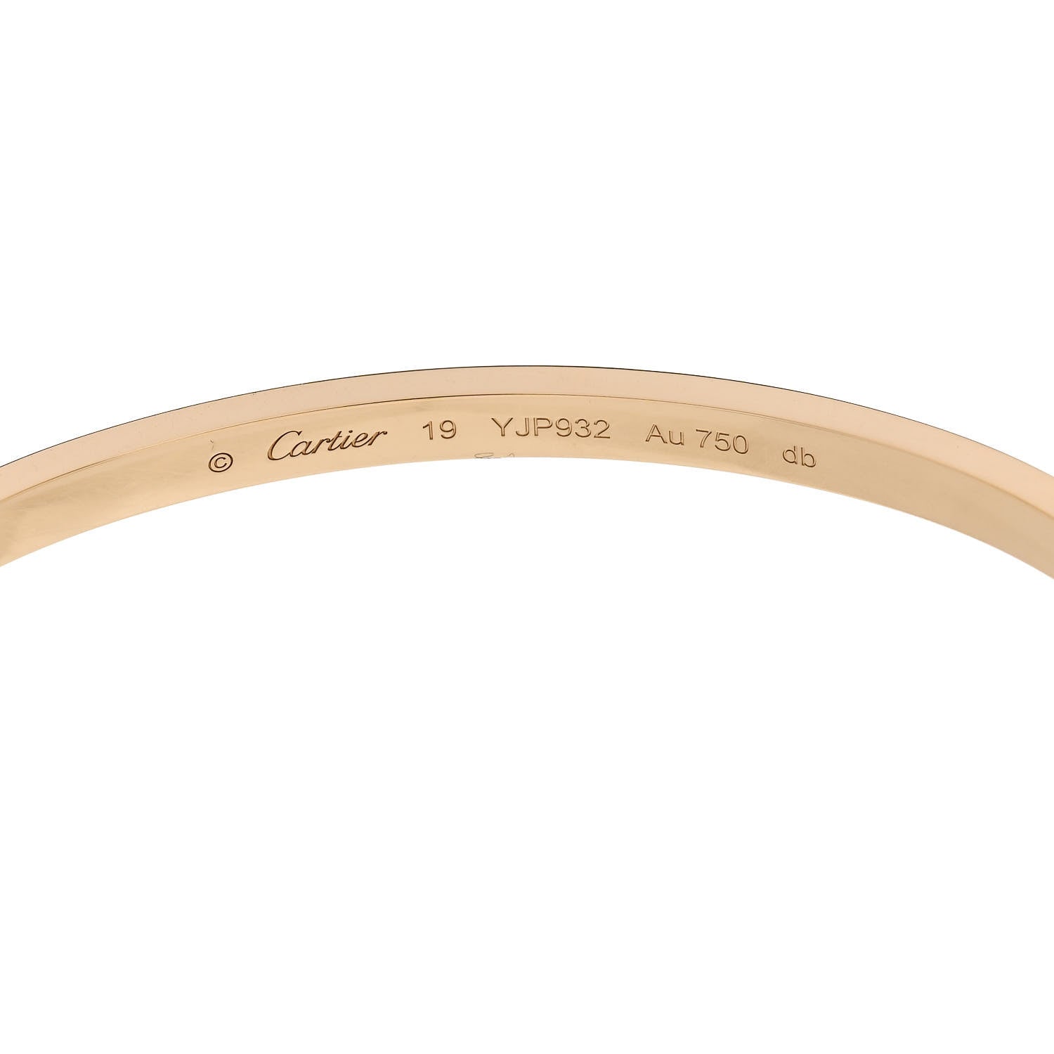 Cartier 18K Yellow Gold Small LOVE Bracelet 19 6 of 8