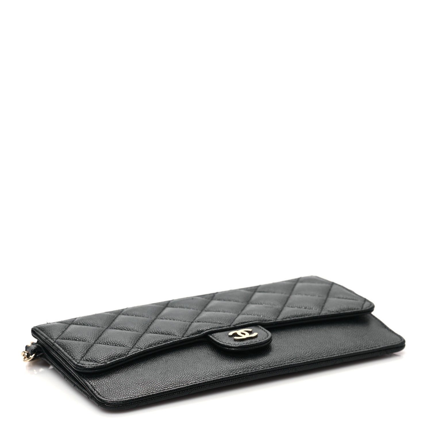 Chanel Caviar Quilted Classic Pouch With Handle Black 4 of 10