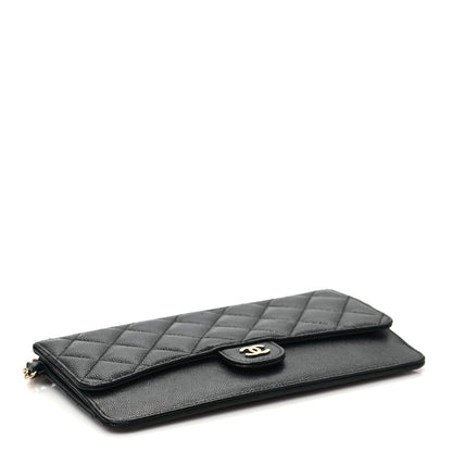 Chanel Caviar Quilted Classic Pouch With Handle Black 4 of 10