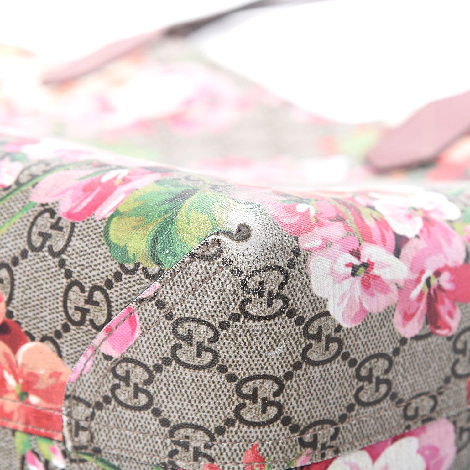 Gucci GG Supreme Monogram Blooms Medium Reversible Tote Beige Multicolor Dry Rose 12 of 22